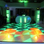 Dance Floor, Accent Lighting & Custom DJ Booth